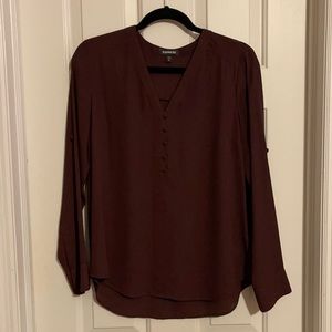 •Express• Chelsea Popover in Wine, Medium